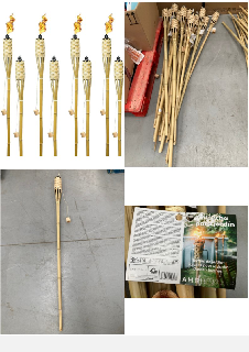 20 X AMBIENTAIR BAMBOO TORCHES, 150CM (DAMAGED).