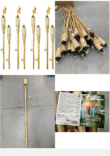 20 X AMBIENTAIR BAMBOO TORCHES, 150CM (DAMAGED).