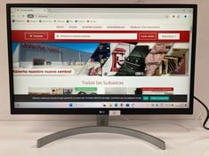 LG 27UL500-W - MONITOR 27 INCHES UHD, IPS PANEL: 3840X2160, 60HZ, 5 MS, 1000:1, 300NIT, SRGB 98%, 16:9, HDMI, DISPLAYPORT, UNIVERSAL CONNECTIVITY, ADJUSTABLE TILT, WHITE, (WITHOUT ORIGINAL BOX) (P.V.