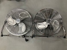 2 X TAURUS SIROCCO 18 - AIR CIRCULATOR FAN, 3 SPEEDS, 3 METAL PROPELLERS, 45 CM DIAMETER, ADJUSTABLE INCLINATION, 120 W, REMOVABLE GRILLE, SILENT, NON-SLIP BASE, COLOUR CHROME.