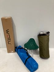 4 X ASSORTMENT OF OUTDOOR ITEMS INCLUDING VOYAGER VERSA 4 TENT .