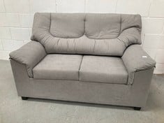 SOFA YUQUE GREY FABRIC TWO SEATER (DAMAGED).