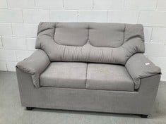 YUQUE GREY FABRIC TWO SEATER SOFA .