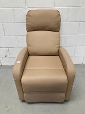 ASTAN HOGAR RELAX ARMCHAIR WITH MANUAL RECLINING, UPHOLSTERED IN ANTI-CRACKING PU, PREMIUM MODEL AH-AR30600TP (BROKEN LEVER ARM) (DAMAGED) (P.V.P 199€).