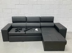 BUDWING JOHN JOHN 3 SEATER SOFA BED WITH CHAISE LONGUE AND ADJUSTABLE HEADRESTS (SYNTHETIC SKIN) (DAMAGED) (P.V.P 655,99€).