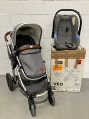 KINDERKRAFT BABY SEAT GREY COLOUR WITH MAXICOSI AND BAG (DIRTY) (P.V.P 203,22€).