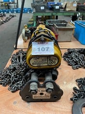 2 x Morris 190 Series Lifting Block & Chain Hoist 500Kg Capacity (Untested)