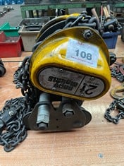 Morris 190 Series 2 Tonne Lifting Block & Chain Hoist (Untested)