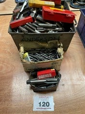 Mixture of Various Size Drill Bits and Taps