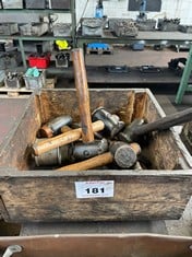 Box of Various Lump Hammers