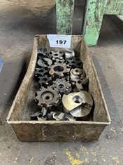 Tote Pan of Various Indexable Cutting Heads