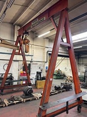 Pelloby 10 Tonne A-Frame Mobile Gantry Crane c/w Pro Lift Electric Hoist  3 Ton Capcity