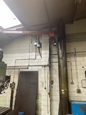 1979 Pelloby Swing Arm Jib Crane S/N 11124 c/w King 1 Ton Electric Crane Hoist