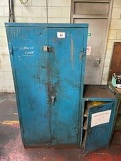 Large Double Door Steel Cabinet with Smaller Steel Tool Cabinet