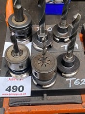 3 x BT40 Tool Holders c/w Tooling