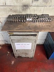 Quantity of Various Machine Jaws & Steel Cabinet