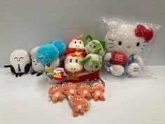 8 X SOFT TOYS VARIOUS MAKES AND MODELS INCLUDING MR WONDERFUL - LOCATION 39B.