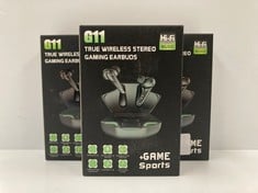 3 X G11 WIRELESS STEREO GAMING HEADPHONES