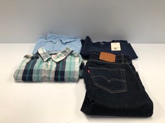 4 X LEVIS CLOTHING VARIOUS MODELS INCLUDING BLUE SHIRT SIZE M -LOCATION 20B.