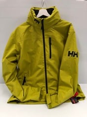 HELLY HANSEN CREW HOODED MIDLAYER JACKET MEN, GREEN, SIZE M - LOCATION 5C.