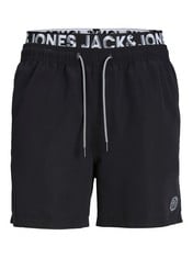 6 X JACK & JONES JPSTFIJI JJSWIM DB WB LY SN SHORT DE BAIN, BLACK, S MEN - LOCATION 9C.