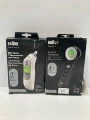 2 X BRAUN THERMOMETERS VARIOUS MODELS INCLUDING SESIAN 7 - LOCATION 23C.