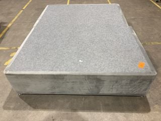 SLATE GREY COLOURED FLEECE LIKE FABRIC 2 PART DIVAN BED (NO HEADBOARD) L200 X W150