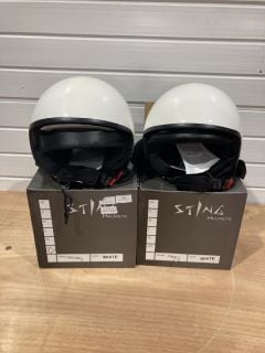 2X STING HELMETS COCON WHITE XXL