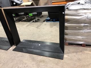 FREE STANDING BLACK WOOD MIRROR