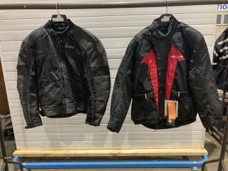 BUFFALO S TYPE BLACK/RED (SIZE L) TO INCLUDE WEISE RIDING JACKET LEATHER ALL BLACK (SIZE L)