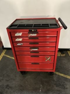 TENGTOOLS RED SEVEN DRAW TOOL STORAGE TROLLY