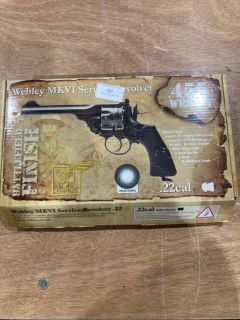 WEBLEY MKVI SERVICE REVOLVER REPLICA .22 CAL - PLEASE NOTE, THIS AUCTION IS 18+ ONLY - ALL BUYERS WILL BE REQUIRED TO PRESENT I.D UPON COLLECTION TO MATCH THEIR INVOICE. UNDER NO CIRCUMSTANCES WILL L