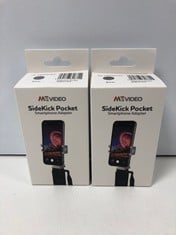 2 X MEVIDEO NEW SIDEKICK POCKETS IN SILVER (RRP TOTAL 88 €)