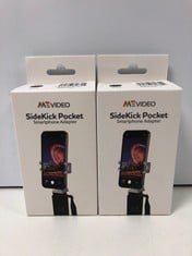 2 X MEVIDEO NEW SIDEKICK POCKETS IN BLACK (RRP TOTAL 88€)