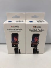 2 X MEVIDEO NEW SIDEKICK POCKETS IN PACIFIC BLUE (TOTAL RRP 88€)