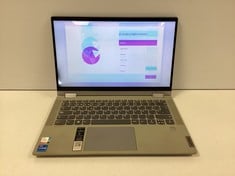 LAPTOP LENOVO IDEAPAD FLEX 5 14ITL05 512GB SSD (ORIGINAL RRP - €888,85) IN SILVER: MODEL NO R9N0B122500M (WITH CHARGER 65W. WITHOUT BOX, BROKEN SCREEN. SOME KEYS ON KEYBOARD NOT WORKING. SLOW TOUCH M