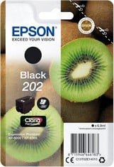 EPSON BOX OF ASSORTED INK TO INCLUDE BLACK 202 PRINTER ACCESSORY. [JPTC72768]