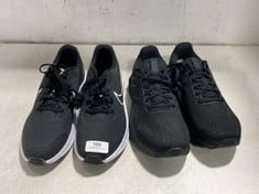 NIKE STARRUNNER TRAINERS BLACK/WHITE - SIZE 5.5 TO INCLUDE NEW BALANCE FUELCELL TRAINERS BLACK- SIZE 5.5