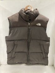 THE NORTH FACE BROWN PADDED GILET - SIZE L