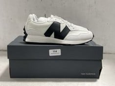 NEW BALANCE 327 TRAINERS WHITE/BLACK - SIZE 4