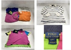 4 X ASSORTED KIDS CLOTHES TO INCLUDE POLO RALPH LAUREN CREAM/NAVY POLO SHIRT - SIZE 4 YEARS