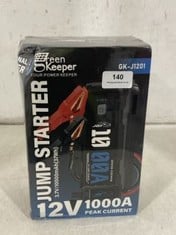 GREEN KEEPER BOOSTER CAR JUMP STARTER - MODEL NO. GK-J1201