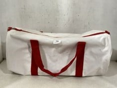 HUGO BOSS PARFUMS WHITE/RED DUFFEL BAG