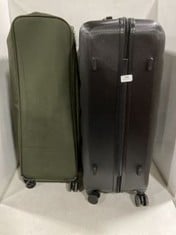 AEROLITE BLACK 4 WHEEL SUITCASE TO INCLUDE ROCK GREEN 4 WHEEL SUITCASE