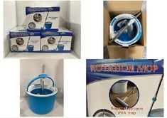 3 X AQUA LASER SELF-WRINGING ROTATION MOP & BUCKET SET