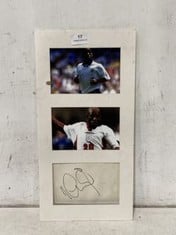 IAN WRIGHT MEMORABILIA AND SIGNATURE (NOT AUTHENTICATED) - RRP - £250