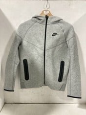 NIKE GREY ZIP-UP HOODIE - SIZE L