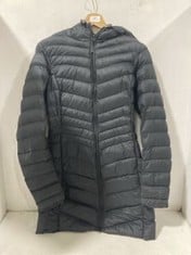 MOUNTAIN WAREHOUSE BLACK PADDED COAT WITH HOOD - SIZE 8