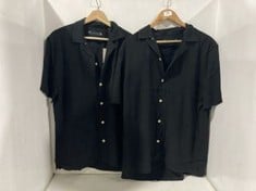 ALLSAINTS VENICE SHORT SLEEVE SHIRT BLACK - SIZE L TO INCLUDE ALL SAINTS VENICE SHORT SLEEVE SHIRT BLACK - SIZE S