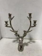 FIFTY FIVE SOUTH STAG CANDELABRA NICKEL FINISH